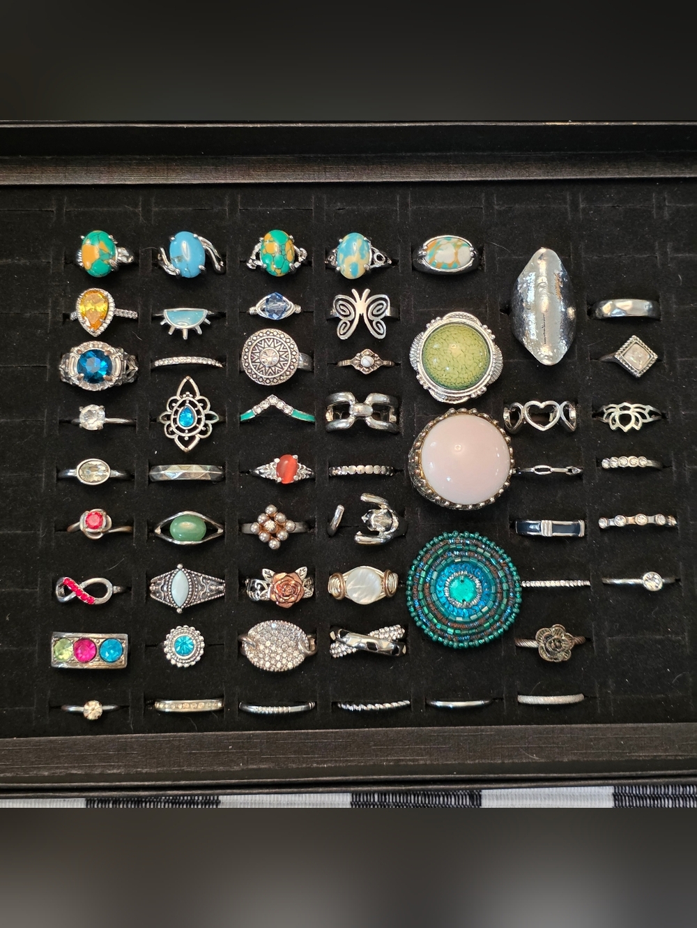 49 Piece Costume To Vintage Ring Lot Bundle Estate